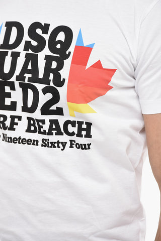 T-Shirt Girocollo SURF BEACH in Cotone