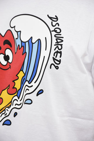 Crew Neck SURFING Cotton T-Shirt