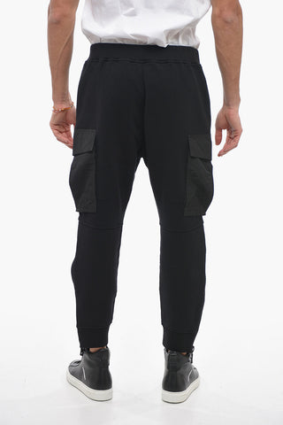 Side Zipped Cargo Sweatpants with Embossed Logo