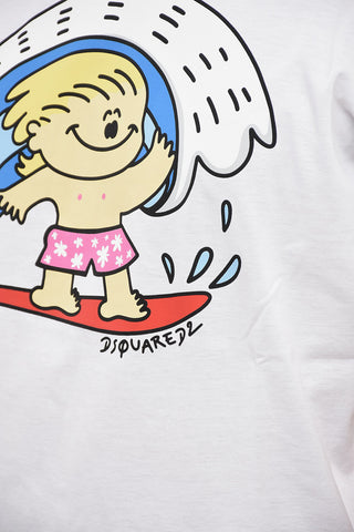 Crew Neck SURFING Cotton T-Shirt