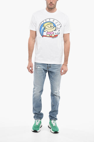 Crew Neck SURFING Cotton T-Shirt
