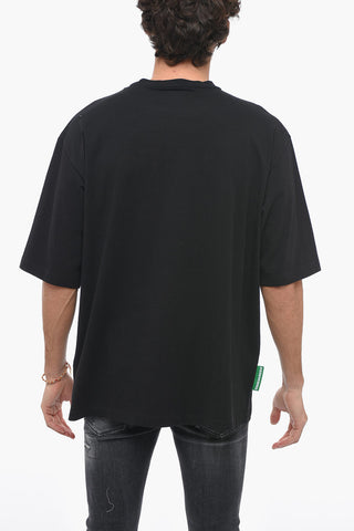 ONE LIFE ONE PLANET Crew Neck RECYCLE LEAF T-Shirt with Print