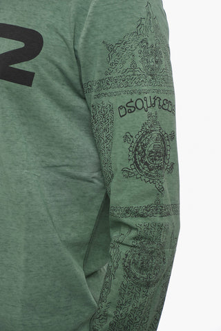 Crew Neck Over Surf Fit Tie Dye Cotton T-Shirt