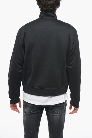 Mock Neck 스웨트셔츠 앞지퍼와 배색 밴드