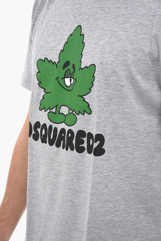 T-Shirt Girocollo LEAF con Stampa Frontale