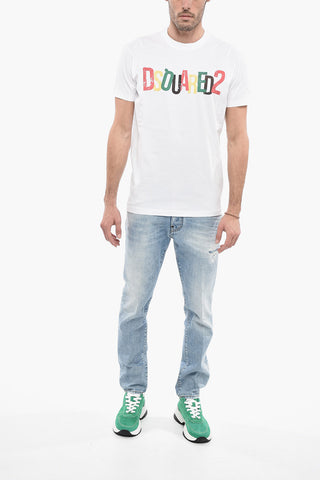 Crew Neck Cool Fit T-Shirt with Printed Logo
