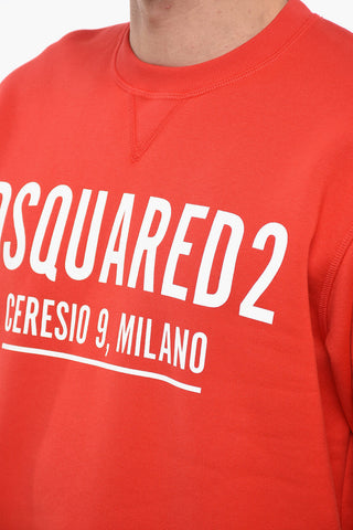 Crew Neck CERESIO 9 Fleece Cotton Sweatshirt