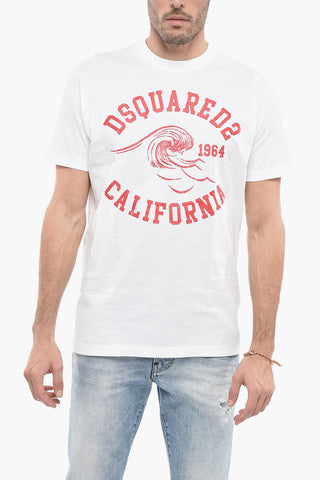 Crew Neck CALIFORNIA Printed T-Shirt