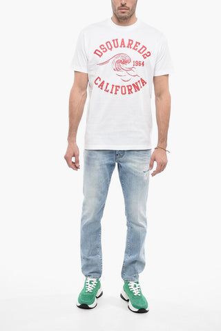 Crew Neck CALIFORNIA Printed T-Shirt