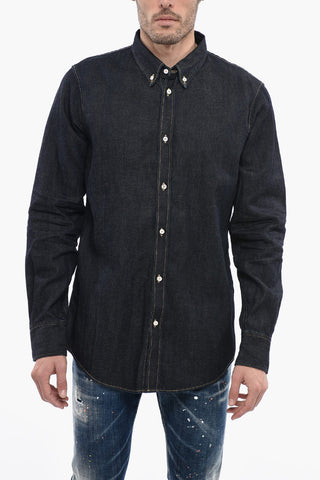 Button-down DEAN Dark Wash Denim Shirt