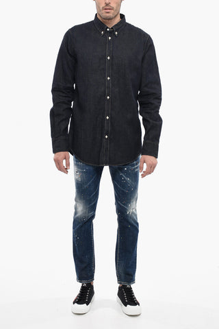 Button-down DEAN Dark Wash Denim Shirt