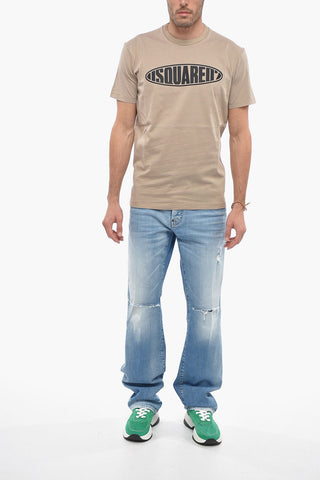 T-Shirt Girocollo SURF BOARD con Logo in RIlievo
