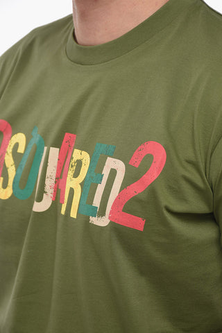 T-Shirt Girocollo Cool Fit con Logo Multicolor