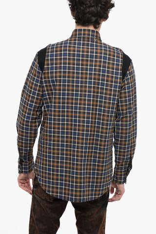 Camicia in Cotone Tartan SHLD con Inserti in Maglia