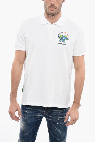 ONE LIFE ONE PLANET Hopsack Cotton BUDDY EARTH Polo