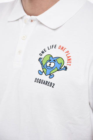 ONE LIFE ONE PLANET Hopsack Cotton BUDDY EARTH Polo