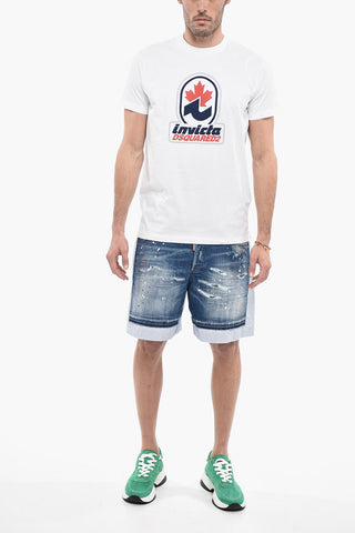 INVICTA X D2 Baumwoll-T-Shirt mit Rundhalsausschnitt und Print