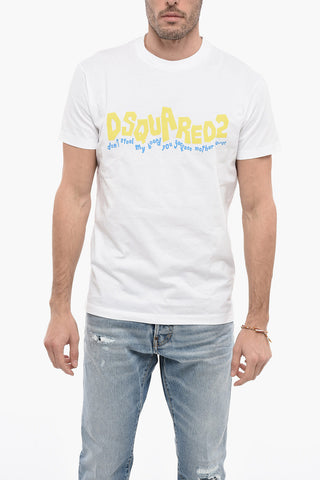 Crew Neck Cool Fit T-Shirt with Printed Logo