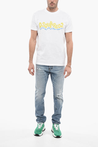 Crew Neck Cool Fit T-Shirt with Printed Logo