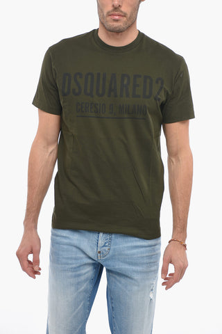 Crew Neck CERESIO 9 T-Shirt with Printed Logo