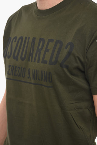 Crew Neck CERESIO 9 T-Shirt with Printed Logo