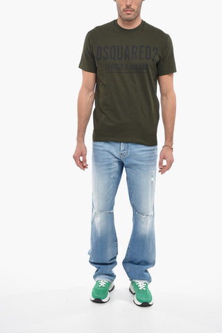 Crew Neck CERESIO 9 T-Shirt with Printed Logo