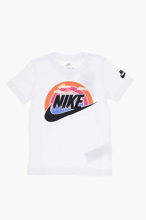 T-Shirt mit Rundhalsausschnitt WILDERNESS FUTURA uni mit Frontprint