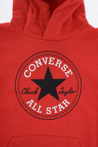 ALL STAR CHUCK TAYLOR Cotton Fleece Sweatshirt with Patch Pocket and Hood