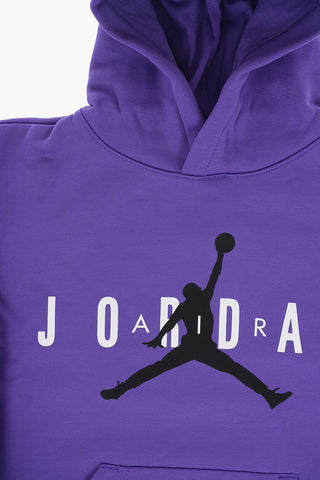 AIR JORDAN Felpa Hoodie in Tinta Unita con Maxi Tasca a Toppa