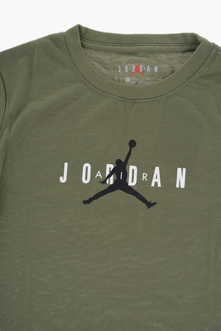 AIR JORDAN Solid Color Crew-neck T-Shirt