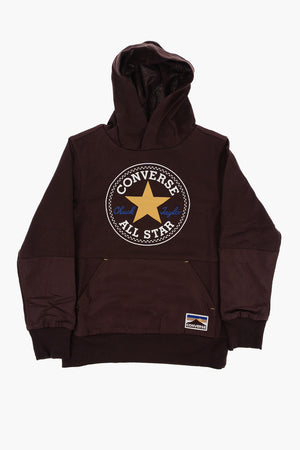 ALL STAR CHUCK TAYLOR Solid-Color Hooded Sweatshirt with Large Front Logo
