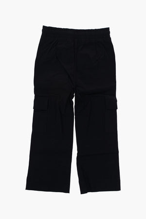 Pantaloni Cargo a Gamba Ampia con Elastico in Vita