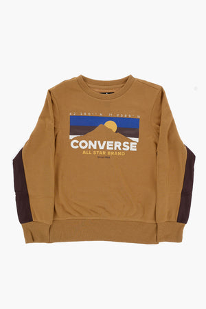 Lightweight Crew Neck Sweatshirt GEARED UP BLOCKED FIT with Contrast Details