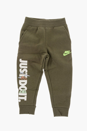 Joggers aus Baumwollmischfleece mit Logodruck