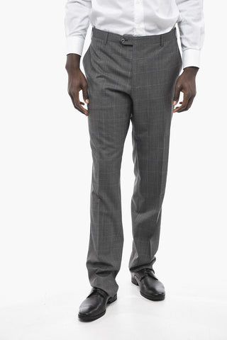Virgin Wool LEADER Suit with District Check Pattern