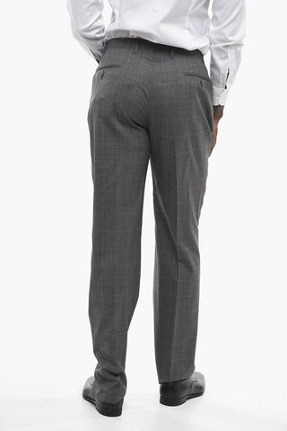 Virgin Wool LEADER Suit with District Check Pattern