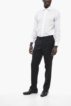 Wool Trousers ACADEMY with belt loops