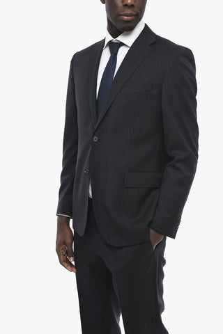 CC COLLECTION Pinstriped REFINED Suit with Flap Pockets