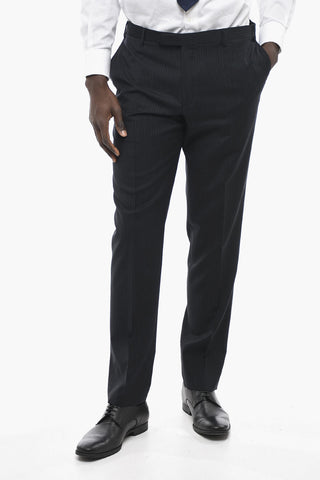CC COLLECTION Pinstriped REFINED Suit with Flap Pockets