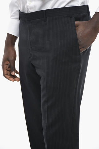 CC COLLECTION Pinstriped REFINED Suit with Flap Pockets
