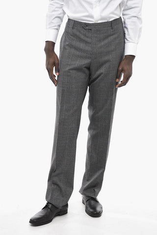 Virgin Wool LEADER Suit with District Check Pattern