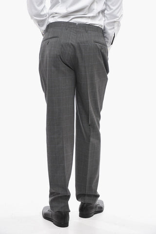 Virgin Wool LEADER Suit with District Check Pattern