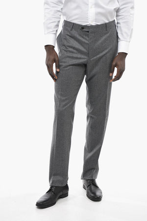 Virgin Wool Trousers ACADEMY with belt loops