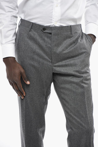 Virgin Wool Trousers ACADEMY with belt loops