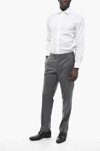 Virgin Wool Trousers ACADEMY with belt loops