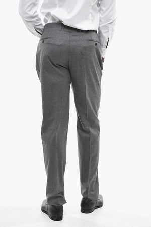 Virgin Wool Trousers ACADEMY with belt loops