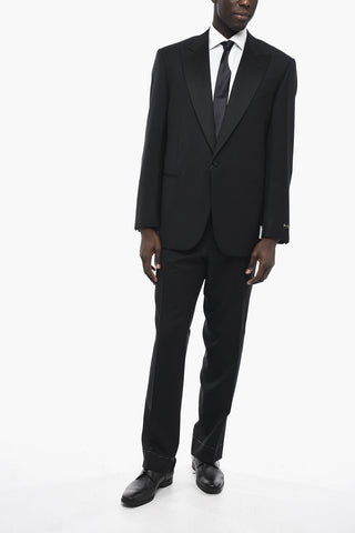 Wool SMOKING LEADER Suit with Satin Details