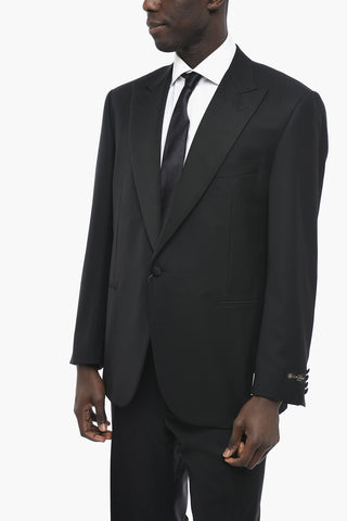 Wool SMOKING LEADER Suit with Satin Details