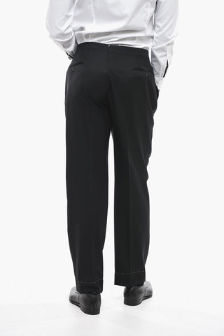Wool SMOKING LEADER Suit with Satin Details