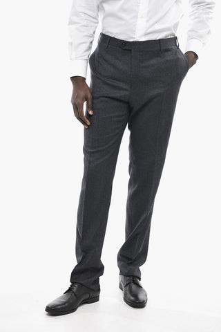 Stretch Wool Trousers ACADEMY with welt pockets